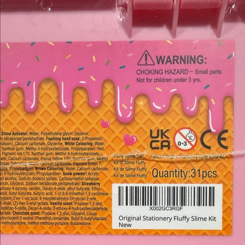 Ice Cream Slime Kit - Pink NEW